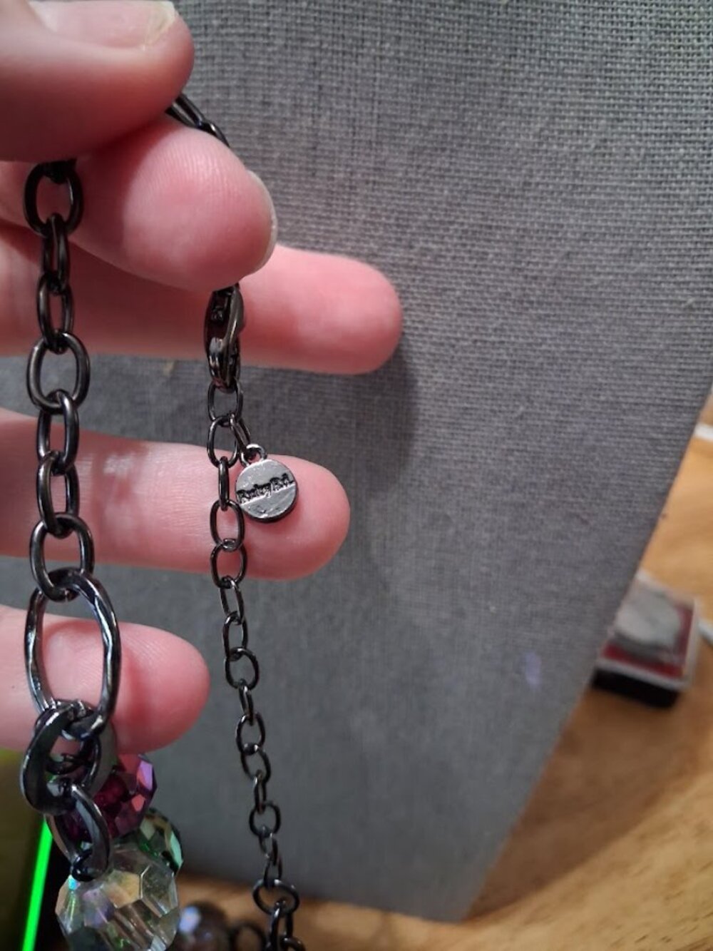 22 inch Double Stranded Ruby Rd beaded necklace - Picture 3 of 3